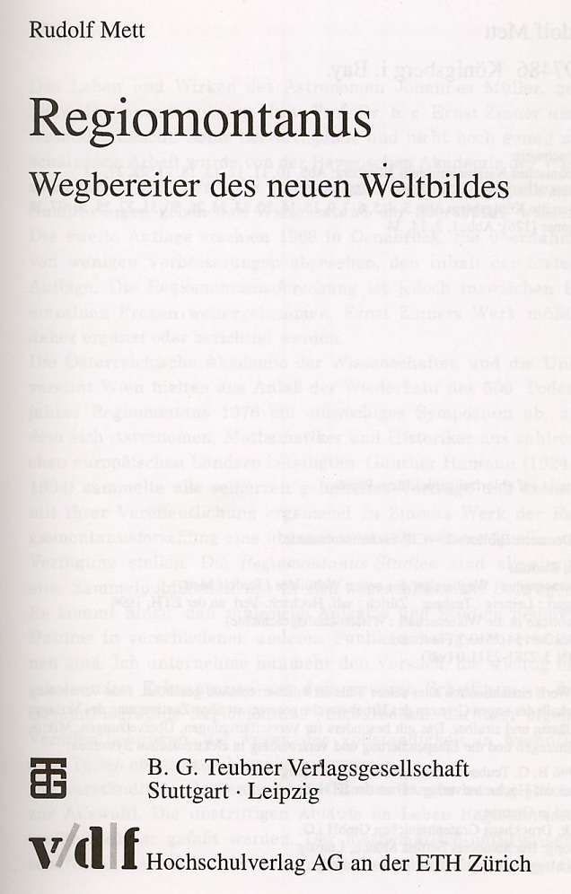 Regiomontanus Johann
                M�ller