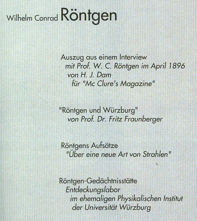 Wilhelm Conrad R�ntgen