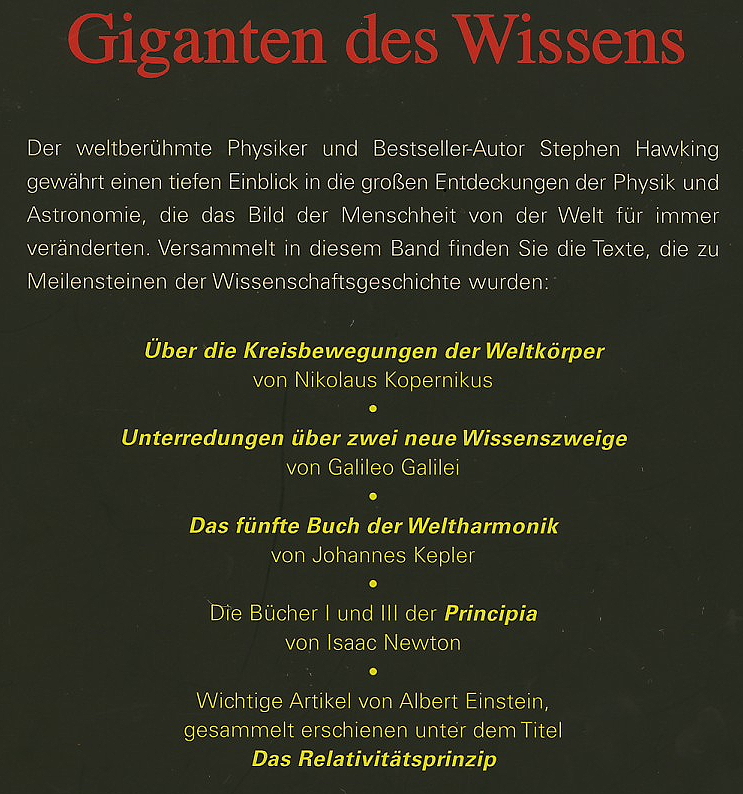 Hawking Giganten der
                Physik