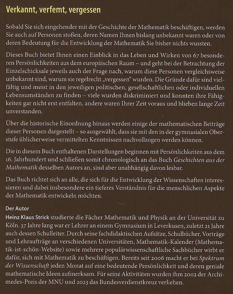 Verkannt vergessen
                Mathematiker